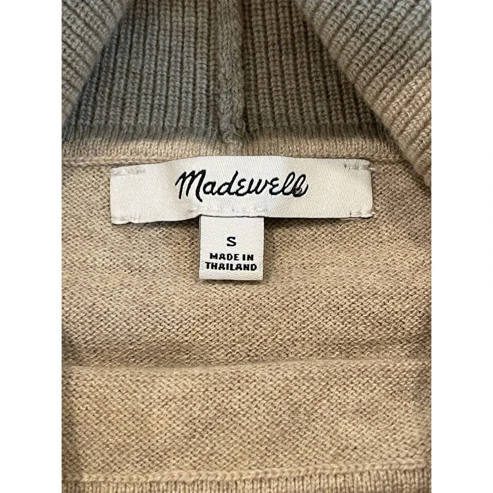 Madewell Brookhaven Wool Blend Turtleneck Sweater Women’s S Beige Dolman Sleeve - Picture 4 of 13